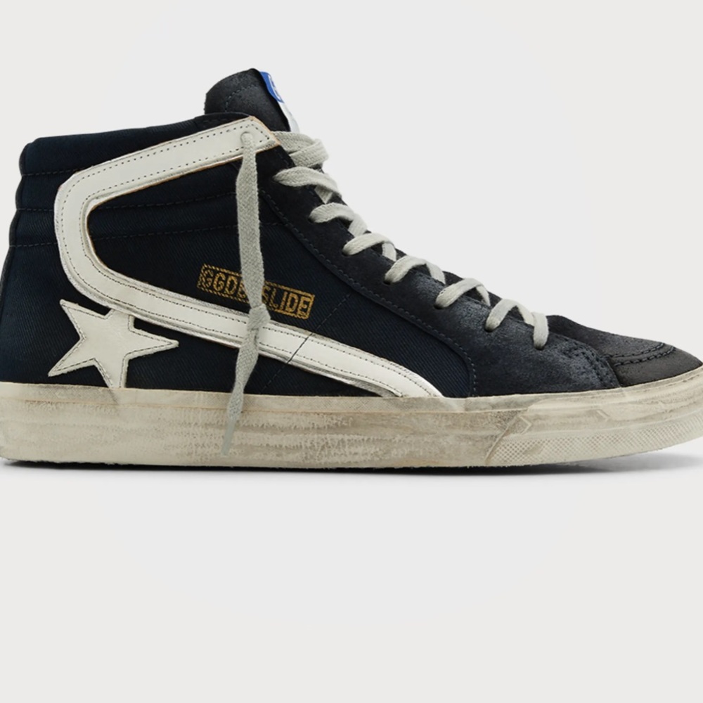 Golden Goose Men's Distressed Denim & Leather High-Top Sneakers